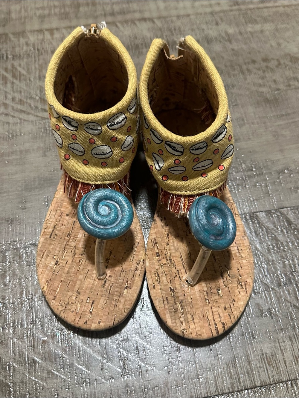 Disney Moana Girls Toddler Sandals with Blue Teal Swirl